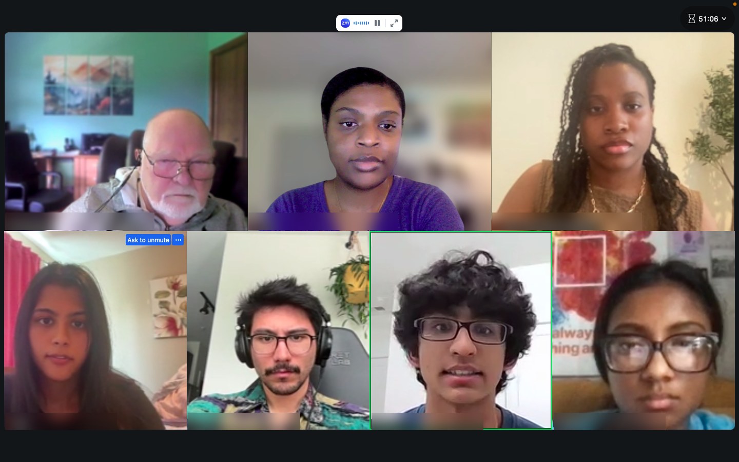 LaunchLab Demo Day with mentor panelists and student founders